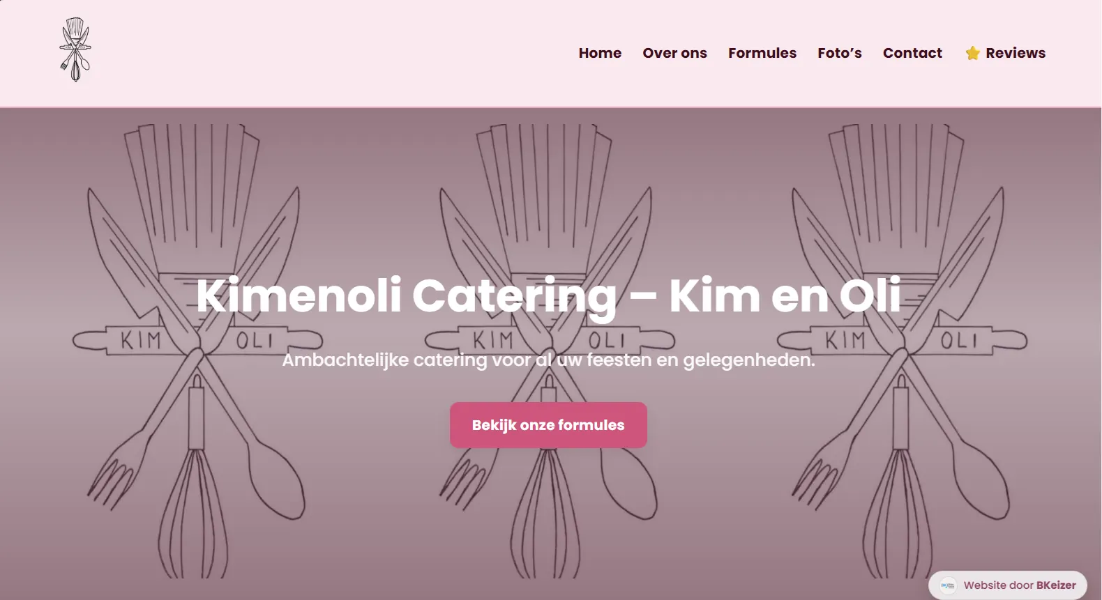 Website van Kimenoli Catering