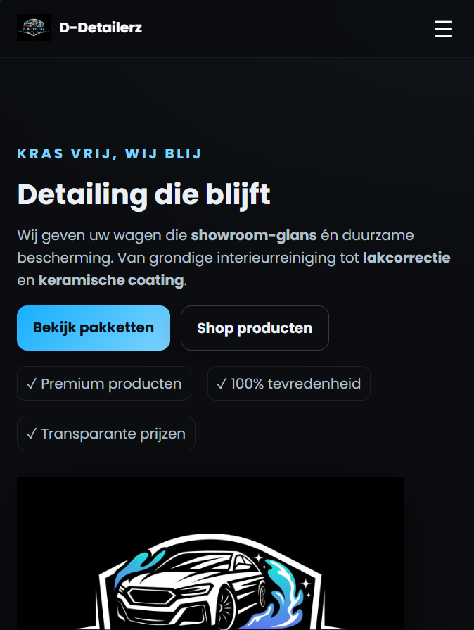 D-Detailerz – website voor professionele autodetailer