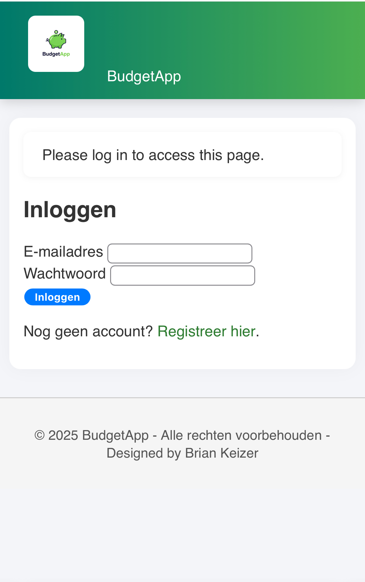 Screenshot Budget
