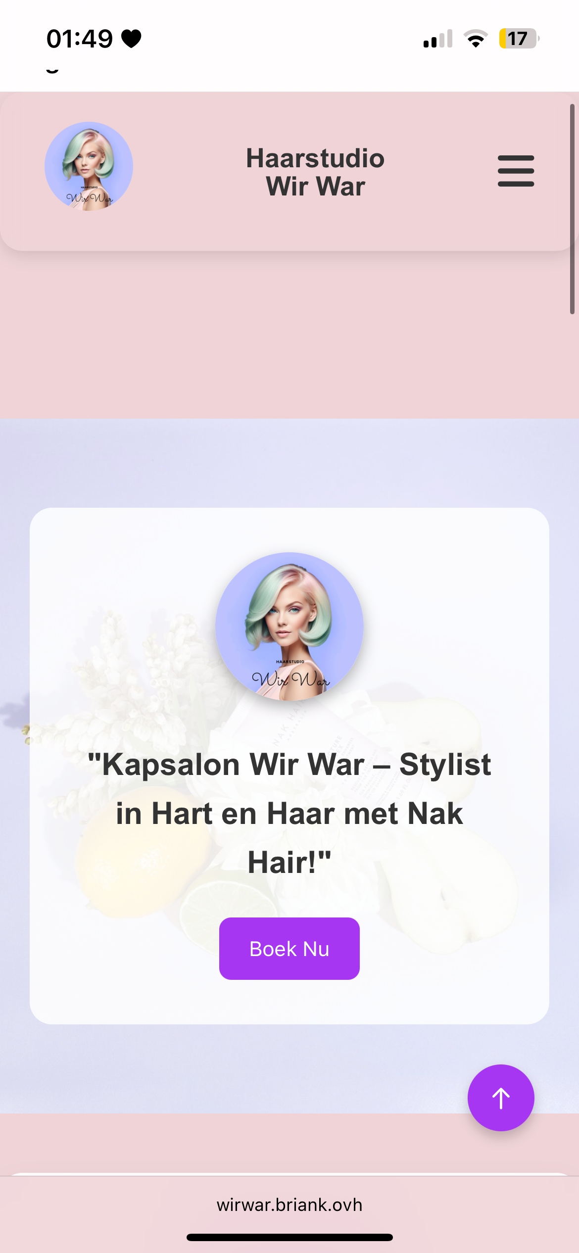 Website Kapsalon Wir War – productoverzicht en afspraken